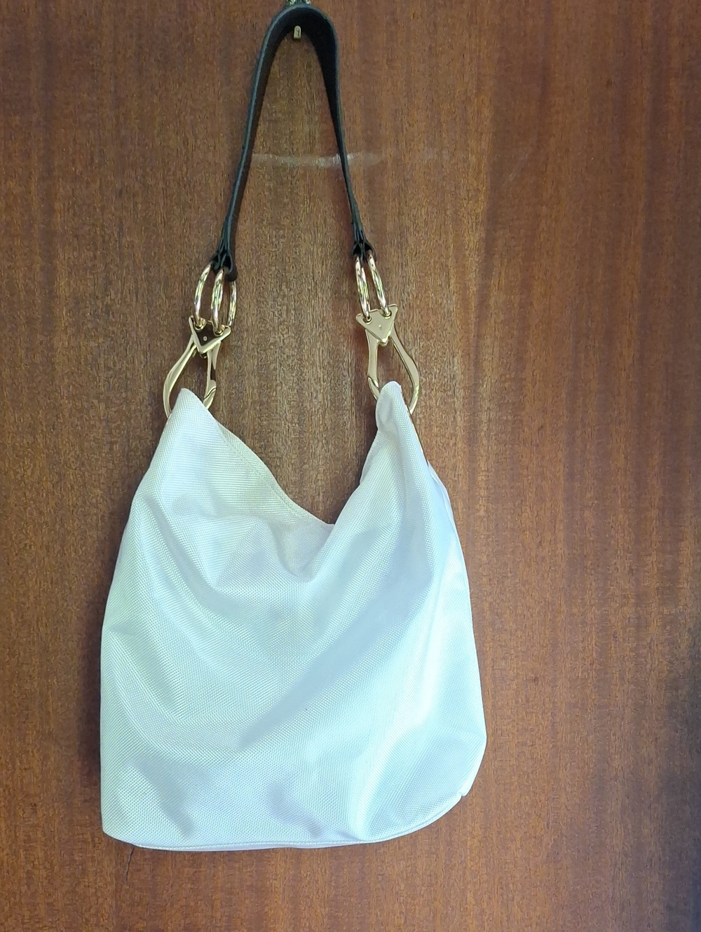 JPK PARIS 75 Cream Hobo Bag with Gold Hardware and Brown Strap.  NEVER USED